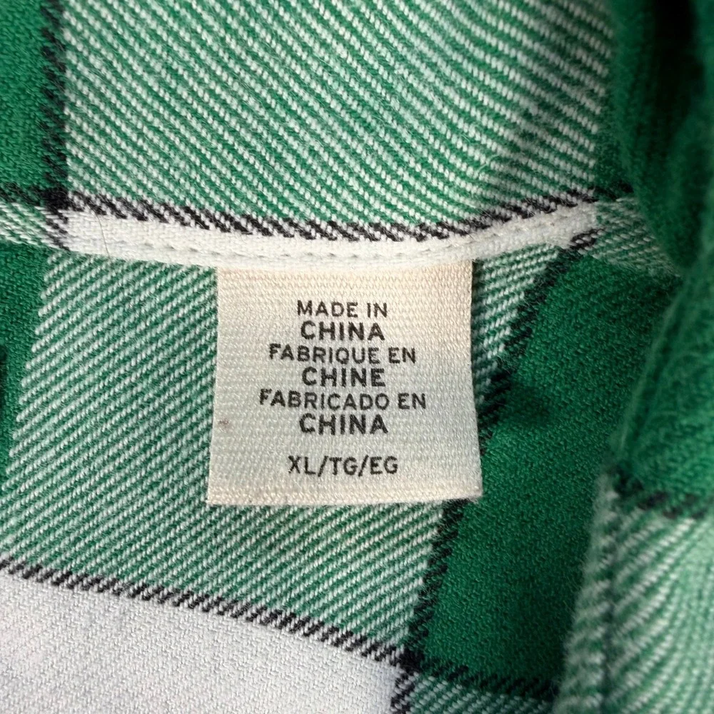 Levis x NBA Boston Celtics Western Flannel Shirt Green Plaid Mens XL #4433